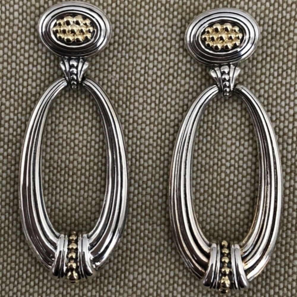 LAGOS Sterling Silver & 18K Earring - NWT